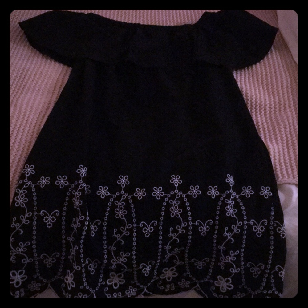 Black off the shoulder dress